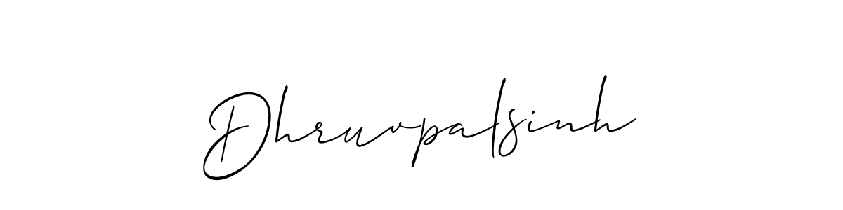 Make a beautiful signature design for name Dhruvpalsinh. With this signature (Allison_Script) style, you can create a handwritten signature for free. Dhruvpalsinh signature style 2 images and pictures png