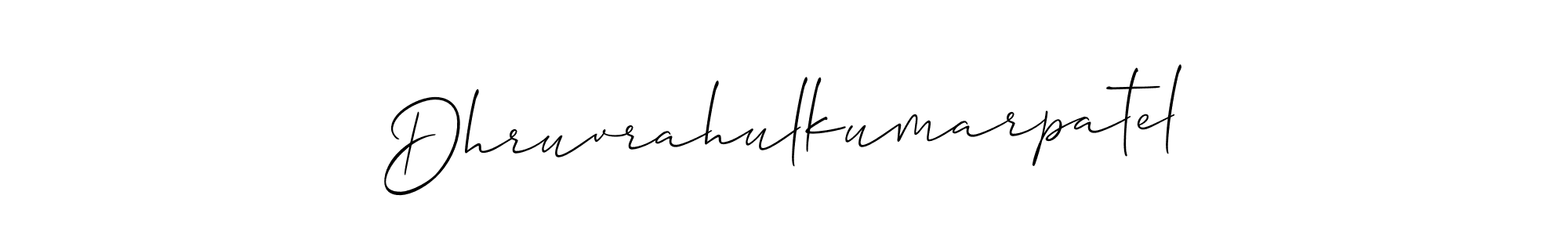 Similarly Allison_Script is the best handwritten signature design. Signature creator online .You can use it as an online autograph creator for name Dhruvrahulkumarpatel. Dhruvrahulkumarpatel signature style 2 images and pictures png