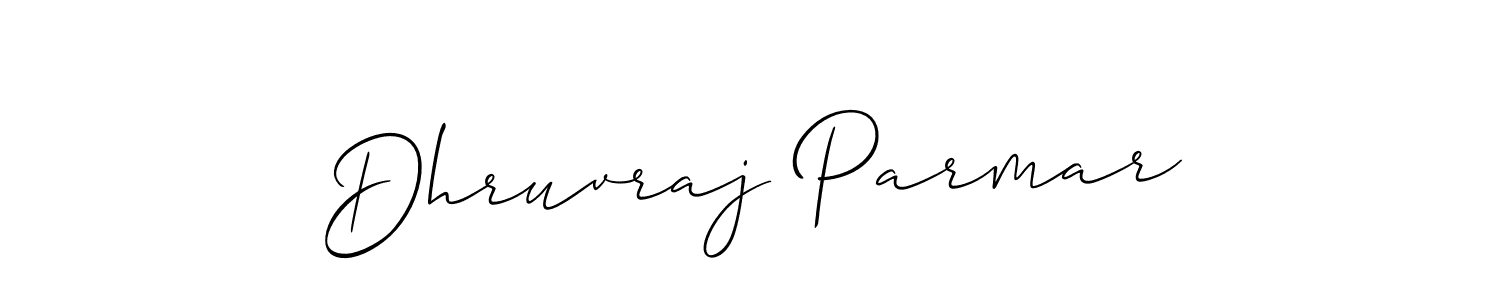 How to make Dhruvraj Parmar name signature. Use Allison_Script style for creating short signs online. This is the latest handwritten sign. Dhruvraj Parmar signature style 2 images and pictures png