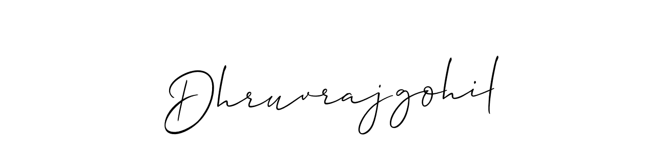 Design your own signature with our free online signature maker. With this signature software, you can create a handwritten (Allison_Script) signature for name Dhruvrajgohil. Dhruvrajgohil signature style 2 images and pictures png