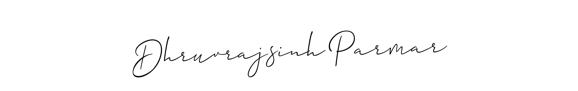 Also we have Dhruvrajsinh Parmar name is the best signature style. Create professional handwritten signature collection using Allison_Script autograph style. Dhruvrajsinh Parmar signature style 2 images and pictures png