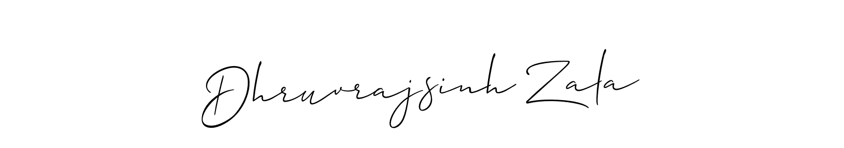 How to Draw Dhruvrajsinh Zala signature style? Allison_Script is a latest design signature styles for name Dhruvrajsinh Zala. Dhruvrajsinh Zala signature style 2 images and pictures png