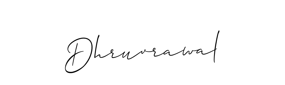 How to make Dhruvrawal name signature. Use Allison_Script style for creating short signs online. This is the latest handwritten sign. Dhruvrawal signature style 2 images and pictures png