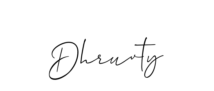 Design your own signature with our free online signature maker. With this signature software, you can create a handwritten (Allison_Script) signature for name Dhruvty. Dhruvty signature style 2 images and pictures png