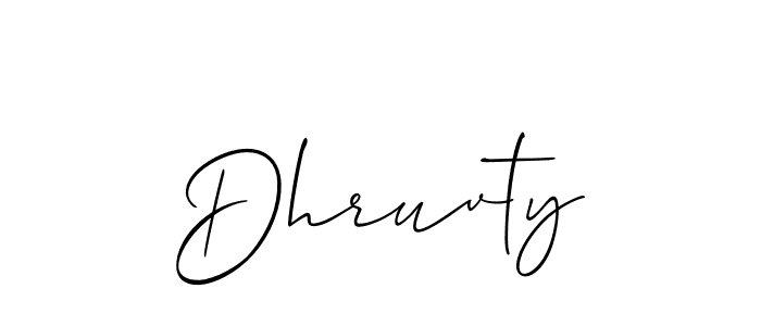 if you are searching for the best signature style for your name Dhruvty. so please give up your signature search. here we have designed multiple signature styles  using Allison_Script. Dhruvty signature style 2 images and pictures png