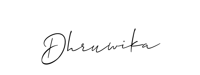 Similarly Allison_Script is the best handwritten signature design. Signature creator online .You can use it as an online autograph creator for name Dhruwika. Dhruwika signature style 2 images and pictures png
