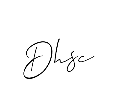 Also You can easily find your signature by using the search form. We will create Dhsc name handwritten signature images for you free of cost using Allison_Script sign style. Dhsc signature style 2 images and pictures png