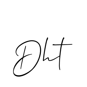 Design your own signature with our free online signature maker. With this signature software, you can create a handwritten (Allison_Script) signature for name Dht. Dht signature style 2 images and pictures png