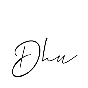 Allison_Script is a professional signature style that is perfect for those who want to add a touch of class to their signature. It is also a great choice for those who want to make their signature more unique. Get Dhu name to fancy signature for free. Dhu signature style 2 images and pictures png