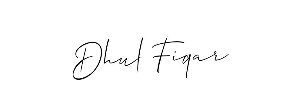 Dhul Fiqar stylish signature style. Best Handwritten Sign (Allison_Script) for my name. Handwritten Signature Collection Ideas for my name Dhul Fiqar. Dhul Fiqar signature style 2 images and pictures png