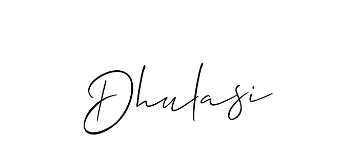 You should practise on your own different ways (Allison_Script) to write your name (Dhulasi) in signature. don't let someone else do it for you. Dhulasi signature style 2 images and pictures png