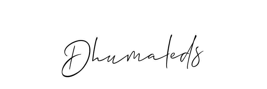 if you are searching for the best signature style for your name Dhumaleds. so please give up your signature search. here we have designed multiple signature styles  using Allison_Script. Dhumaleds signature style 2 images and pictures png