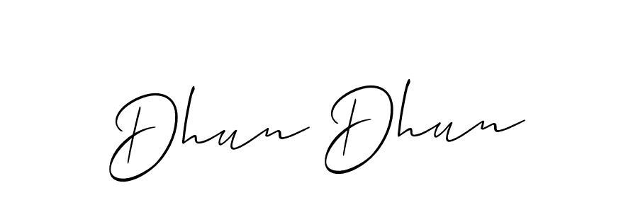 This is the best signature style for the Dhun Dhun name. Also you like these signature font (Allison_Script). Mix name signature. Dhun Dhun signature style 2 images and pictures png