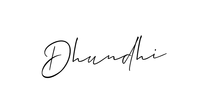 Allison_Script is a professional signature style that is perfect for those who want to add a touch of class to their signature. It is also a great choice for those who want to make their signature more unique. Get Dhundhi name to fancy signature for free. Dhundhi signature style 2 images and pictures png