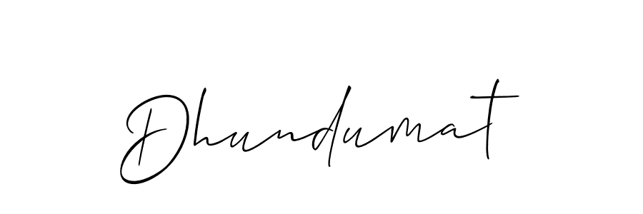 Create a beautiful signature design for name Dhundumat. With this signature (Allison_Script) fonts, you can make a handwritten signature for free. Dhundumat signature style 2 images and pictures png