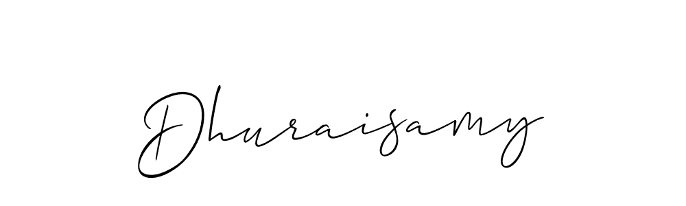 Create a beautiful signature design for name Dhuraisamy. With this signature (Allison_Script) fonts, you can make a handwritten signature for free. Dhuraisamy signature style 2 images and pictures png