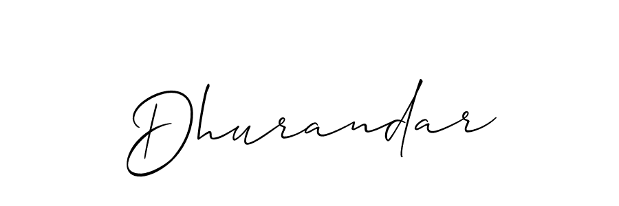 Make a beautiful signature design for name Dhurandar. Use this online signature maker to create a handwritten signature for free. Dhurandar signature style 2 images and pictures png
