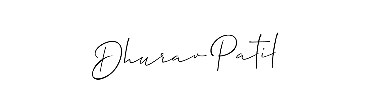 Similarly Allison_Script is the best handwritten signature design. Signature creator online .You can use it as an online autograph creator for name Dhurav Patil. Dhurav Patil signature style 2 images and pictures png