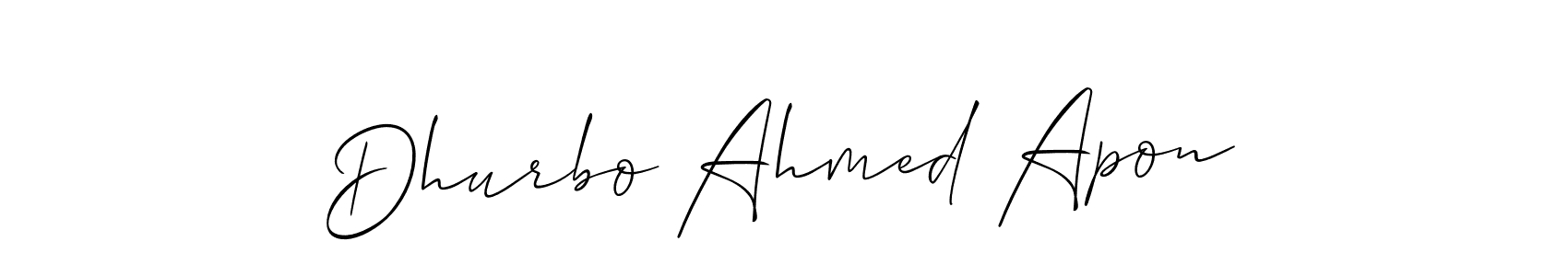 Make a beautiful signature design for name Dhurbo Ahmed Apon. Use this online signature maker to create a handwritten signature for free. Dhurbo Ahmed Apon signature style 2 images and pictures png