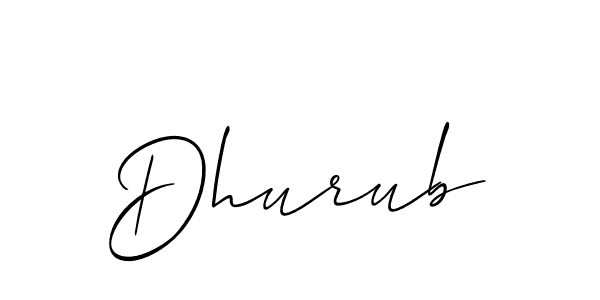 Make a beautiful signature design for name Dhurub. Use this online signature maker to create a handwritten signature for free. Dhurub signature style 2 images and pictures png