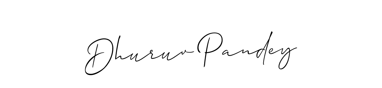 Dhuruv Pandey stylish signature style. Best Handwritten Sign (Allison_Script) for my name. Handwritten Signature Collection Ideas for my name Dhuruv Pandey. Dhuruv Pandey signature style 2 images and pictures png