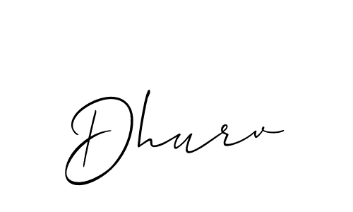 Make a beautiful signature design for name Dhurv. Use this online signature maker to create a handwritten signature for free. Dhurv signature style 2 images and pictures png