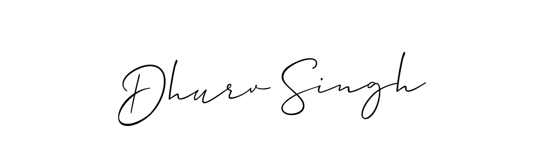 You should practise on your own different ways (Allison_Script) to write your name (Dhurv Singh) in signature. don't let someone else do it for you. Dhurv Singh signature style 2 images and pictures png