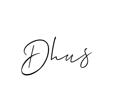 Dhus stylish signature style. Best Handwritten Sign (Allison_Script) for my name. Handwritten Signature Collection Ideas for my name Dhus. Dhus signature style 2 images and pictures png