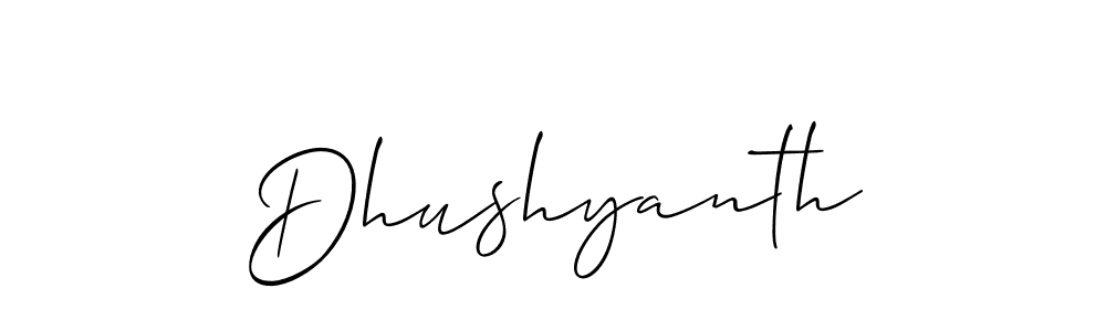 It looks lik you need a new signature style for name Dhushyanth. Design unique handwritten (Allison_Script) signature with our free signature maker in just a few clicks. Dhushyanth signature style 2 images and pictures png