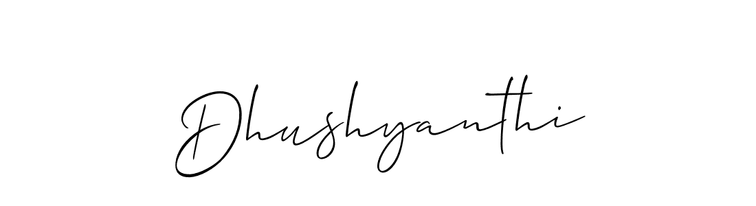 It looks lik you need a new signature style for name Dhushyanthi. Design unique handwritten (Allison_Script) signature with our free signature maker in just a few clicks. Dhushyanthi signature style 2 images and pictures png