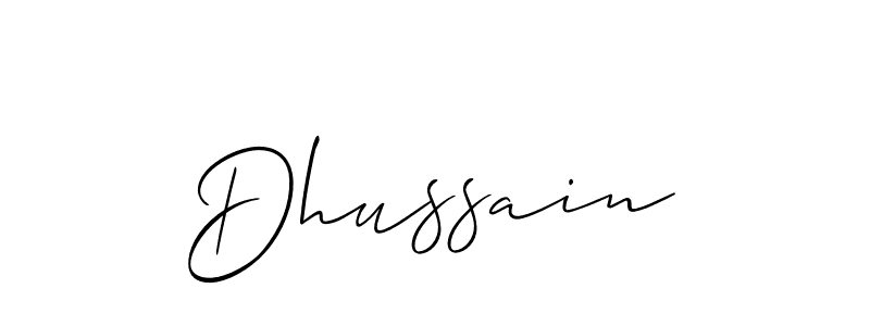 How to Draw Dhussain signature style? Allison_Script is a latest design signature styles for name Dhussain. Dhussain signature style 2 images and pictures png