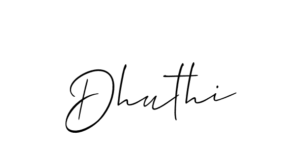 It looks lik you need a new signature style for name Dhuthi. Design unique handwritten (Allison_Script) signature with our free signature maker in just a few clicks. Dhuthi signature style 2 images and pictures png