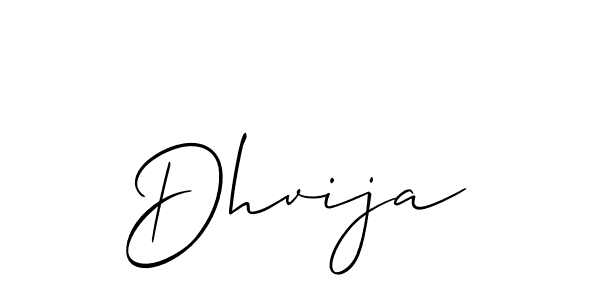 Best and Professional Signature Style for Dhvija. Allison_Script Best Signature Style Collection. Dhvija signature style 2 images and pictures png