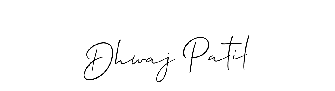 if you are searching for the best signature style for your name Dhwaj Patil. so please give up your signature search. here we have designed multiple signature styles  using Allison_Script. Dhwaj Patil signature style 2 images and pictures png