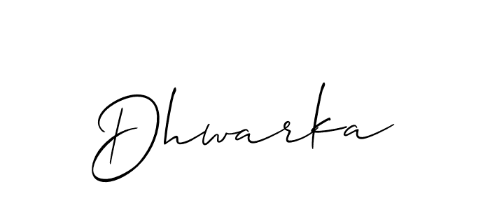 How to Draw Dhwarka signature style? Allison_Script is a latest design signature styles for name Dhwarka. Dhwarka signature style 2 images and pictures png