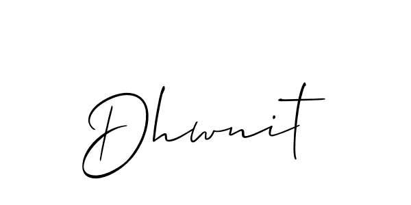 Also we have Dhwnit name is the best signature style. Create professional handwritten signature collection using Allison_Script autograph style. Dhwnit signature style 2 images and pictures png