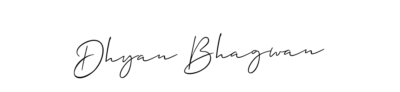 It looks lik you need a new signature style for name Dhyan Bhagwan. Design unique handwritten (Allison_Script) signature with our free signature maker in just a few clicks. Dhyan Bhagwan signature style 2 images and pictures png