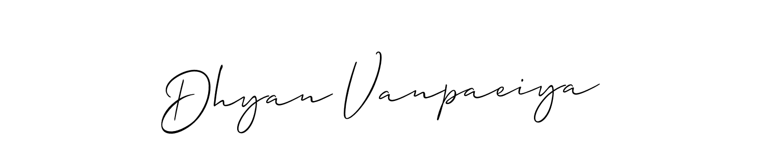 How to Draw Dhyan Vanpaeiya signature style? Allison_Script is a latest design signature styles for name Dhyan Vanpaeiya. Dhyan Vanpaeiya signature style 2 images and pictures png
