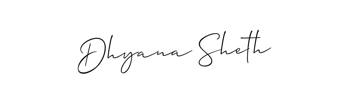 It looks lik you need a new signature style for name Dhyana Sheth. Design unique handwritten (Allison_Script) signature with our free signature maker in just a few clicks. Dhyana Sheth signature style 2 images and pictures png