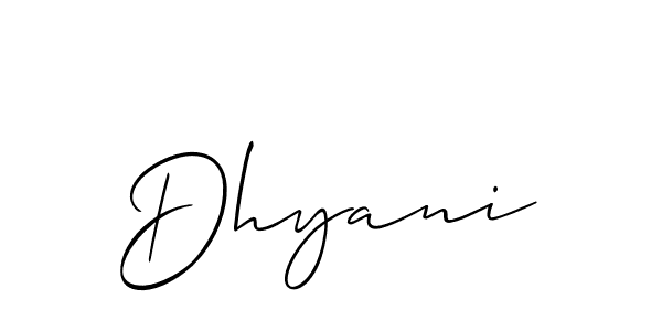 Best and Professional Signature Style for Dhyani. Allison_Script Best Signature Style Collection. Dhyani signature style 2 images and pictures png