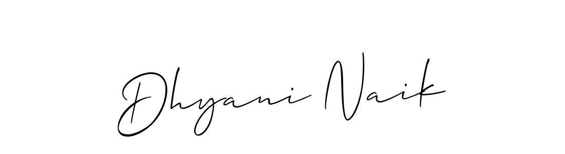 Create a beautiful signature design for name Dhyani Naik. With this signature (Allison_Script) fonts, you can make a handwritten signature for free. Dhyani Naik signature style 2 images and pictures png