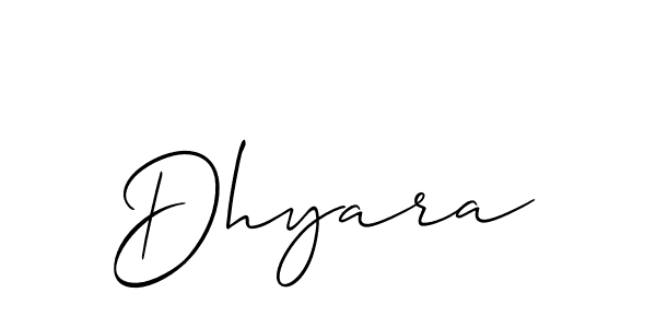 Best and Professional Signature Style for Dhyara. Allison_Script Best Signature Style Collection. Dhyara signature style 2 images and pictures png