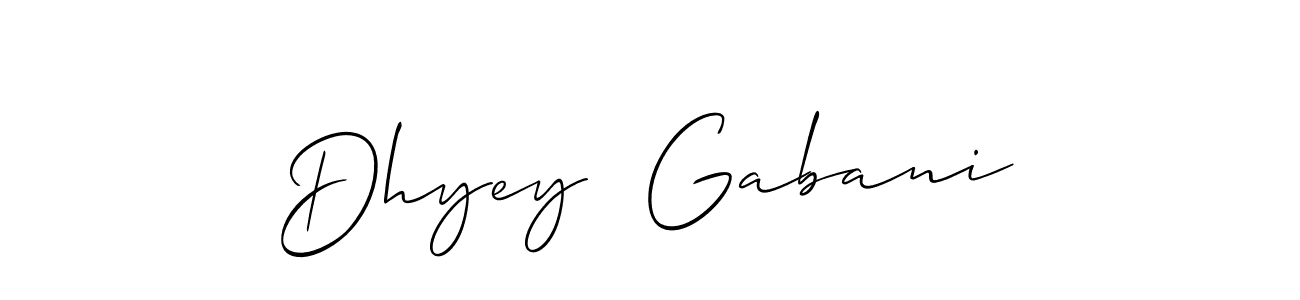 Once you've used our free online signature maker to create your best signature Allison_Script style, it's time to enjoy all of the benefits that Dhyey  Gabani name signing documents. Dhyey  Gabani signature style 2 images and pictures png