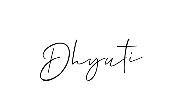You should practise on your own different ways (Allison_Script) to write your name (Dhyuti) in signature. don't let someone else do it for you. Dhyuti signature style 2 images and pictures png
