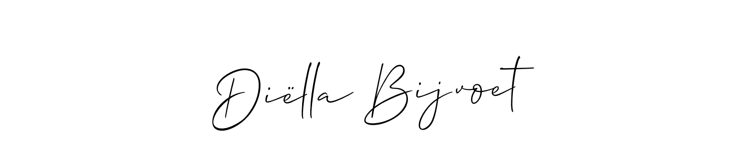 How to make Diëlla Bijvoet signature? Allison_Script is a professional autograph style. Create handwritten signature for Diëlla Bijvoet name. Diëlla Bijvoet signature style 2 images and pictures png