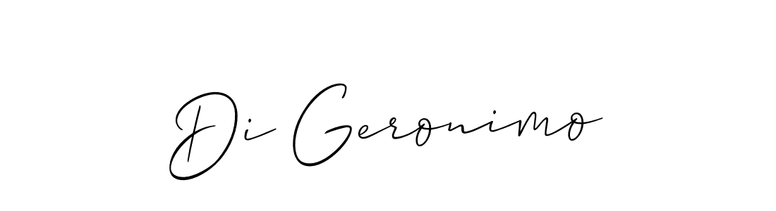 The best way (Allison_Script) to make a short signature is to pick only two or three words in your name. The name Di Geronimo include a total of six letters. For converting this name. Di Geronimo signature style 2 images and pictures png