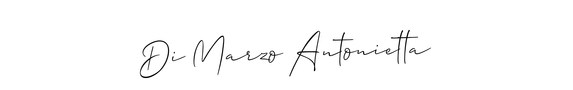 How to make Di Marzo Antonietta name signature. Use Allison_Script style for creating short signs online. This is the latest handwritten sign. Di Marzo Antonietta signature style 2 images and pictures png