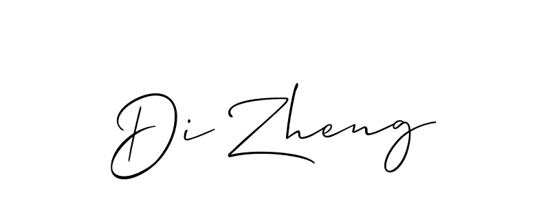 Use a signature maker to create a handwritten signature online. With this signature software, you can design (Allison_Script) your own signature for name Di Zheng. Di Zheng signature style 2 images and pictures png