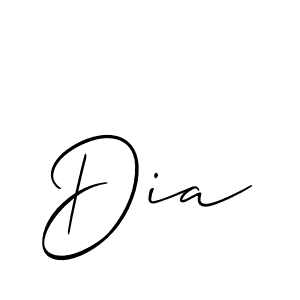 Allison_Script is a professional signature style that is perfect for those who want to add a touch of class to their signature. It is also a great choice for those who want to make their signature more unique. Get Dia name to fancy signature for free. Dia signature style 2 images and pictures png