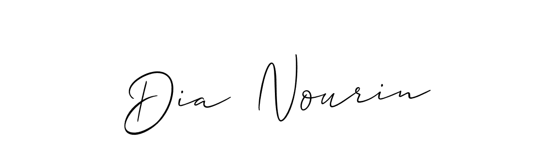 How to make Dia  Nourin name signature. Use Allison_Script style for creating short signs online. This is the latest handwritten sign. Dia  Nourin signature style 2 images and pictures png